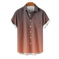 thumbnail image 4 of zfhfof Men's Gradient Dress Shirts Short Sleeve 4-Way Stretch Button Down Shirt Hawaiian Summer Beach Casual T Shirts with Pockets, 4 of 4