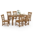 thumbnail image 2 of Dycanpo Patio Dining Chairs Set of 6, Weather Resistant Outdoor Chairs, HDPS - Teak Color, 2 of 6