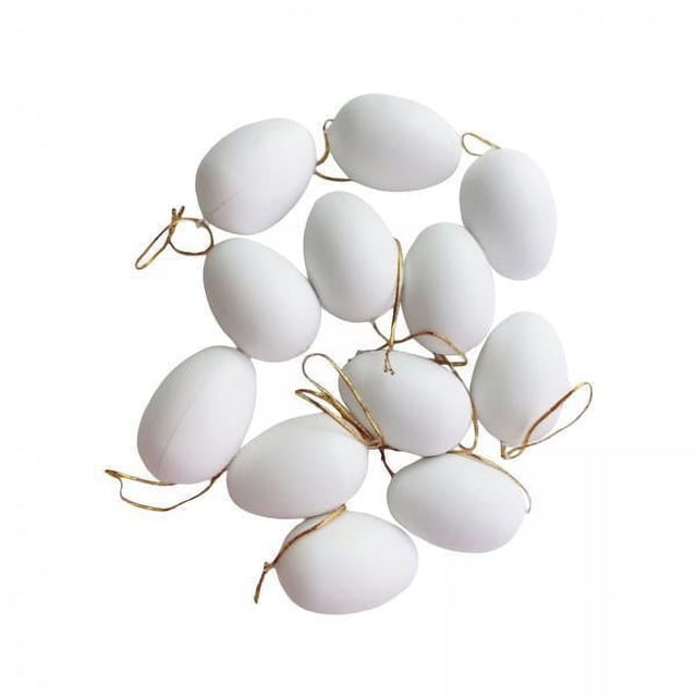 2x 12 Huevos de Pascua Creativos con Cuerda, Artesanías de Pintura DIY, Artificiales para Decoración de Fiestas, Adornos para Niños Pequeños 2 piezas