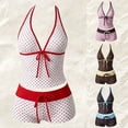 thumbnail image 5 of Polka Dot Bikini for Women High Waisted Halter Top with Shorts Polka Dot Beach Swimsuit Vacation Outfit Y2k Vintage, 5 of 5