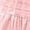 Pink, variant on V-neck ruched puff sleeve short-sleeve dress with a large hem