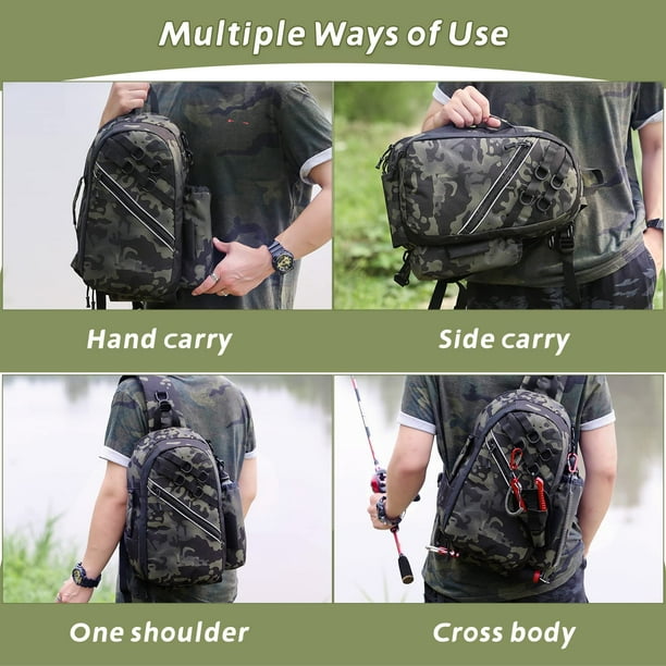 BicycleStore Fishing Backpack with Rod Holder, Waterproof Fishing