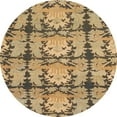 thumbnail image 1 of Ahgly Company Indoor Round Abstract Metallic Gold Abstract Area Rugs, 8' Round, 1 of 6