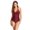 Red, variant on WOLLED Womens Backless One Piece Swimsuits Quick Dry Beach Bikini for Women,Women One Piece Solid Color Bathing Suits Push up Swimwear