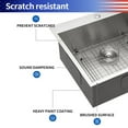 thumbnail image 3 of Rainlex 33"x22"x9"， Drop-in Single Bowl Stainless Steel Kitchen Sink， Include 3 Accessories, 3 of 4