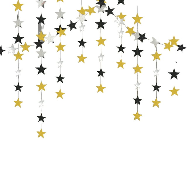 Decoraciones para fiestas Injueey 1 juego de colgantes en forma de estrella plata dorado azul claro azul oscuro amarillo claro rojo