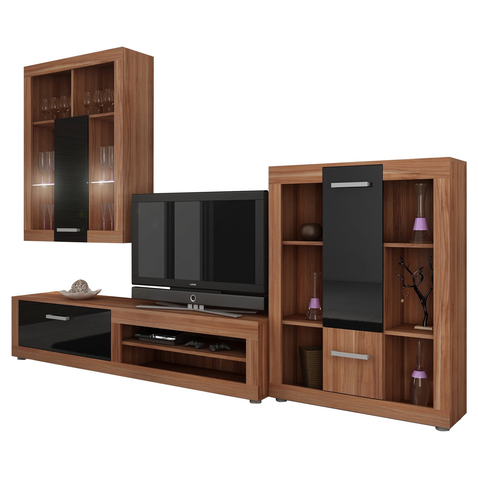 Furniture.Agency Viki 4 Piece Low Profile TV Set