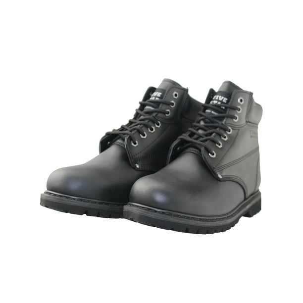 stylish black work boots