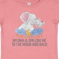 thumbnail image 4 of Inktastic My Oma and Opa Love Me to the Moon and Back Elephants Boys or Girls Baby T-Shirt, 4 of 5