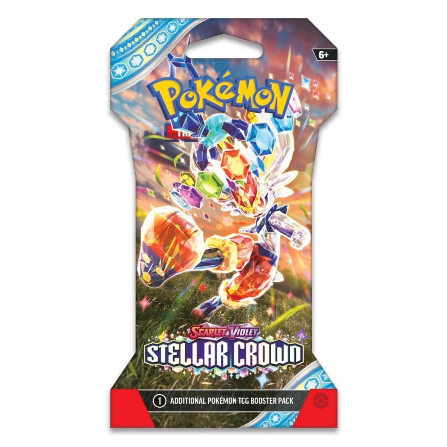 Pokemon Scarlet Violet Stellar Crown, 8 Sleeved Booster Packs, 80