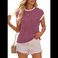 thumbnail image 3 of Camisetas de Corta para Mujer, Color Rojo, Talla L, 3 of 7