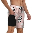 thumbnail image 3 of Goofa Panda Printed Men's Swim Trunks Board Shorts Quick Dry Mens Swimming Trunks with Compression Liner,Breathable Fit Hawaii Beach Shorts-, 3 of 9