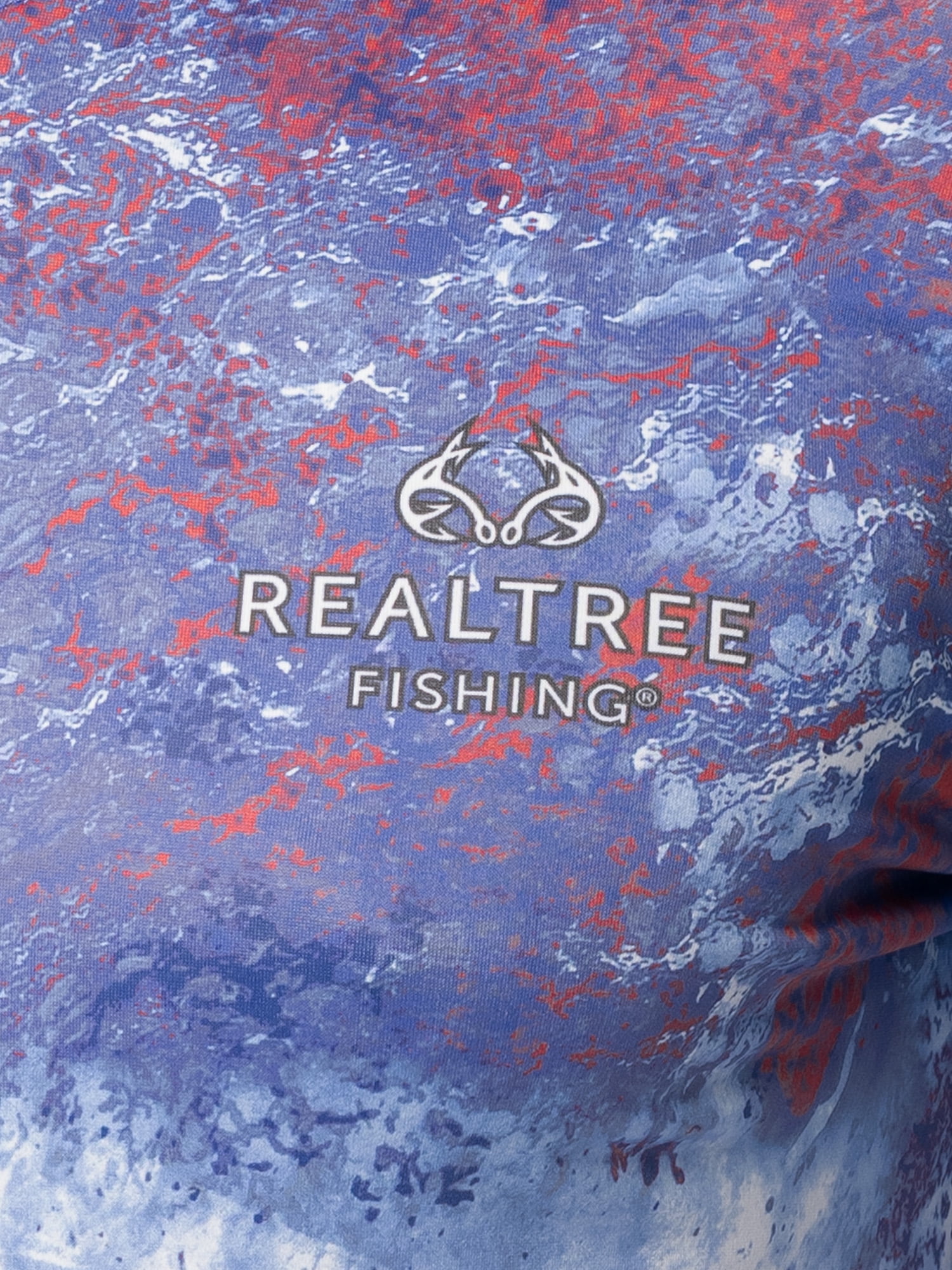 Realtree Men's Fishing Flex Americana UPF30 Long Sleeve Performance Hooded Shirt, Size S-3XL