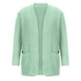 thumbnail image 4 of XFLWAM Women's Long Sleeve Open Front Cardigans Casual Lightweight Soft Chunky Knit Jacket Fall Sweaters Outerwears Mint Green S, 4 of 8