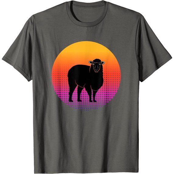 Cool Sheep Animal Silhouette Farm Animal at Sunset Livestock T-Shirt