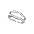 thumbnail image 1 of FB Jewels 14kt White Gold Womens Round Diamond Wrap Ring Guard Enhancer 3/4 Cttw, 1 of 1