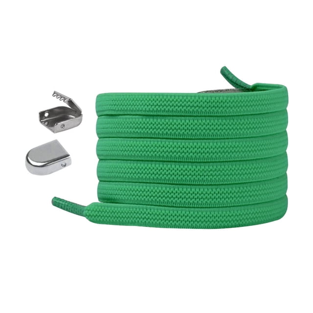 Qarigey Cordones elásticos, hebilla de presión, banda de goma, cordones para zapatos deportivos Accesorios de calzado Verde