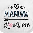 thumbnail image 4 of Inktastic Mamaw Loves Me Grandchild Girls Baby Bib, 4 of 4