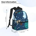 thumbnail image 2 of Yield Alpaca Astronaut in Space Print Backpack for Women Men, Lightweight Casual Travel Daypack, Classic Basic College Backpack, Middle School Bag, 2 of 5