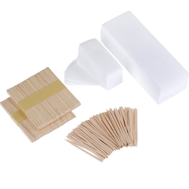 Mudder 200 Pieces Waxing Strip NonWoven Wax Strip Hair Removal Wax