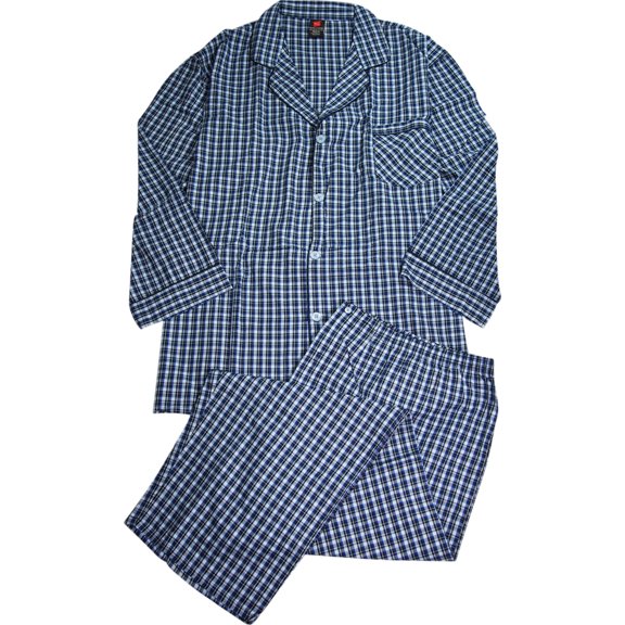 2pc Prnt Pj-blue Plaid Plaid Xl