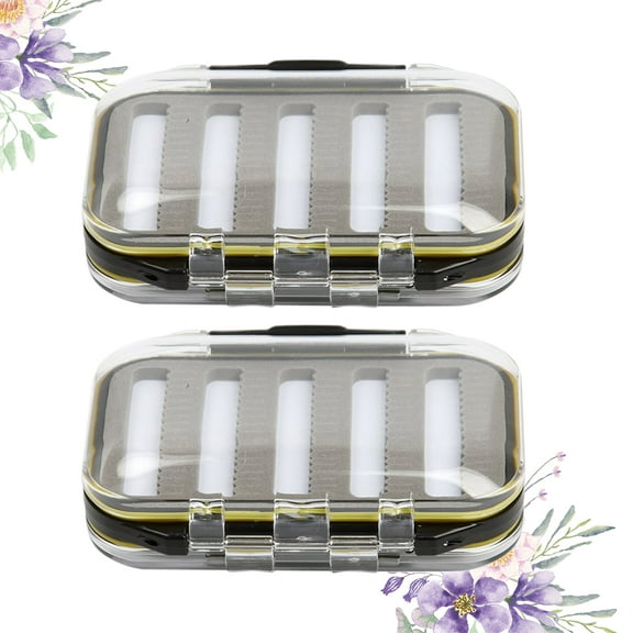 GOOHOCHY 2Pcs Fishing Lure Box With Waterproof And Storage Functions 4.1*2.9*1.4in