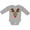 AC-Heather Grey, variant on Christmas Reindeer Face with Names and Red Nose Boys or Girls Long Sleeve Baby Bodysuit