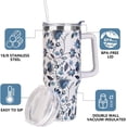 thumbnail image 4 of 40 oz Tumbler with Handle and Straw Stainless Steel Insulated Tumbler Leak Proof Lid and Straw Lid Reusable Travel Mug Coffee Mug Cup Dishwasher Safe Keep Drinks Cold and Hot (Ceramics), 4 of 4