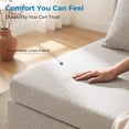 thumbnail image 3 of Mjkone Convertible Sofa Bed Queen Size,Linen Pull Out Sofa Bed with Cushions&Throw Pillows,Revesible Sleeper Couch for Apartment/Small Spaces,Beige, 3 of 9