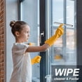 thumbnail image 5 of Stainless Steel Shower Squeegee Rubber Wiper - Glass Window Clean Accessories Rustproof Portable Hand Held Cleaning Tool with Matching Suction Cup Hook Holder - Door Tile Wall Bathroom Mirror Kitchen, 5 of 7