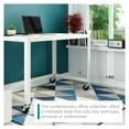 thumbnail image 5 of Hirsh Ready-to-Assemble 48-inch Wide Mobile Metal Desk for Home Office, White, 5 of 19