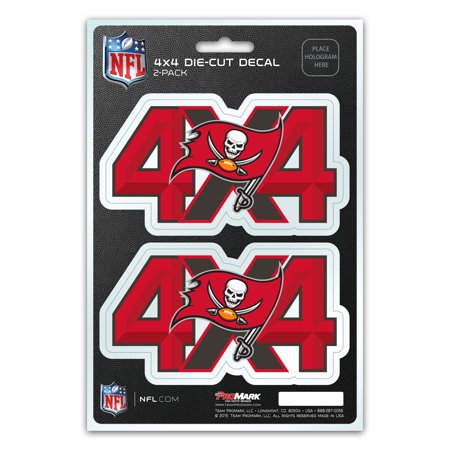 - Tampa Bay Buccaneers 4X4 Team Decal 2-Pack Set - No Size