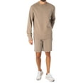 thumbnail image 6 of Superdry Code Essential Overdyed Sweat Shorts, Beige, 6 of 6