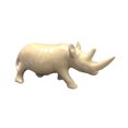 thumbnail image 1 of Kisii Soapstone Rhino Handmade White, 1 of 2
