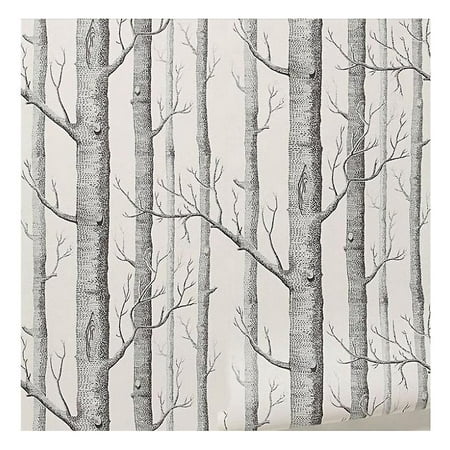 Birch Tree Wallpaper Modern Decor Wall Paper Roll Forest Wood Wallpapers  For Bedroom Living-- | Walmart Canada