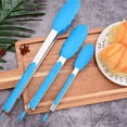 thumbnail image 2 of FULIER 3Pcs Stainless Steel Kitchen Tongs Silicone Cooking Tongs Blue, 2 of 6