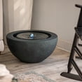 thumbnail image 5 of Xbrand 19.8"W Round Polyresin Indoor/Outdoor Sphere Water Fountain w/LED Light, Garden Water Fountain, Water Bowl Fountain, Patio Water Fountain, Water Fountain Decor, Dark Green, 5 of 6