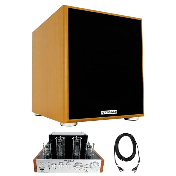 Rockville BluTube WD Bluetooth Tube Amplifier/Home Stereo Receiver 10" Subwoofer