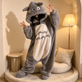 thumbnail image 4 of Funny Cartoon Coral Fleece Women’s Onesie Thickened Lazy Style Hoodless Jumpsuit Sleepwear, Cute Cartoon Style Collar‑Free Women Pajama for Home Rest & Daily Relax, 4 of 5