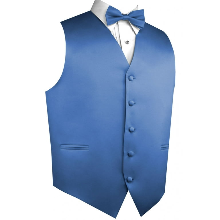 White Tie Tuxedo Men's Royal Blue Paisley Tuxedo Vest, Tie & Hankie Set - Formal Wedding Prom Attire Used Men Tuxedo - Foto 12