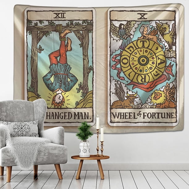 Tapiz de Tarot de brujería India, adivinación mística, colgante de pared, Tapiz psicodélico, tapices de brujería, decoración de habitación, manta de pared qym unisex