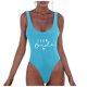 thumbnail image 1 of MKLEKYY Bikini Mujer Traje De Baño Women Fashion Letter Print Piece Swimsuit Sexy Bikini Swimwear Bathing Sleeveless Backless Swimsuit 1987, 1 of 4