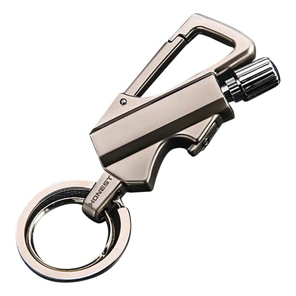 Llavero multiherramienta Permanent Match Lighter | Iniciador de fuego de supervivencia a prueba de viento reutilizable | Abridor de botellas incorporado | Diseño compacto y ligero | Paquete de 2 |