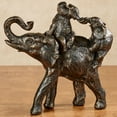 thumbnail image 2 of Elephant Ride Table Sculpture Bronze, 2 of 5