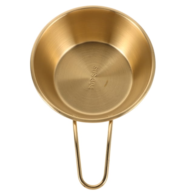 Coupe de Savon à Raser pour Hommes avec Manche Bol de Crème à Raser en Acier Inoxydable Support de Brosse à Raser Doré Outils de Rasage pour Barbe
