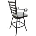 thumbnail image 2 of Jenna Outdoor/Indoor Extra Tall Bar Stool 35" Arms Cream on Dark Nut, 2 of 3
