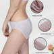 thumbnail image 5 of Qarigey Bragas de 3 piezas, ropa interior de tiro medio, lencería, pantalones cortos transpirables cómodos, diario para mujer, blanco S Type3 NO3, 5 of 6