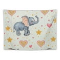thumbnail image 5 of Orinice Elephants Hearts Star Tapestry Wall Hanging Unique Style for Home Decor Dorm Room Gift, Soft Lightweight Fabric Four Sizes Available 50x40inch, 5 of 6