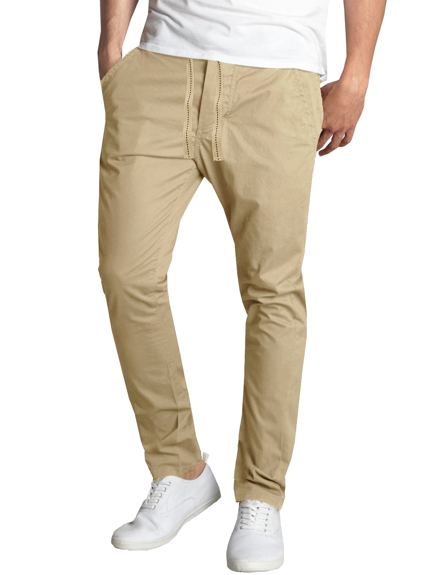 GBH Men's Joggers Chino Pants Stretch Twill Slim Fit, Sizes S-XL ...