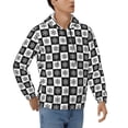 thumbnail image 4 of Zip Up Hoodies for Men - Checkerboard With Snowflake 1 Long Sleeve Comfrt Men'S Fashion Hoodies & Sweatshirts, Jackets for Men Hoodies Pullover Clothing Clothes with Pouch, 4 of 5